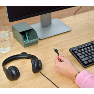 Auricular con microfono Trust HS-201 USB negro