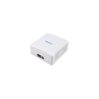 Roseta de superficie Equip 235216 Cat6A 2 hembra RJ45 blanco
