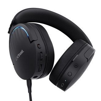Auricular Bluetooth y USB-C Trust Gaming Fayzo GXT 491 RGB negro