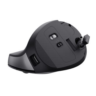 Ratón inalámbrico Trust Ergo Bayo II ergonómico vertical con batería y 6 botones
