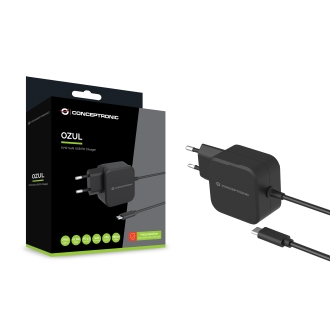 Cargador Conceptronic OZUL04BE 67W GaN PD con USB tipo C