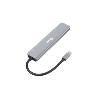 Adaptador USB Tipo C Equip 133494 1xHDMI 4K, 3xUSB-A 3.2 5Gbps, y PD 100W