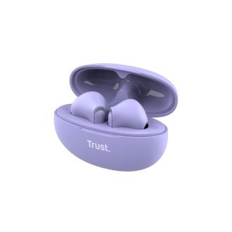 Auriculares Bluetooth Trust Yavi con control táctil 23h violeta
