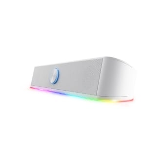 Barra de sonido Trust GXT Thorne RGB 12W Jack 3.5mm alimentado USB blanco
