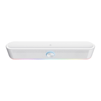 Barra de sonido Trust GXT Thorne RGB 12W Jack 3.5mm alimentado USB blanco