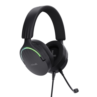 Auriculares Trust Gaming GXT 490 Fayzo RGB USB 7.1 micrófono desmontable negro