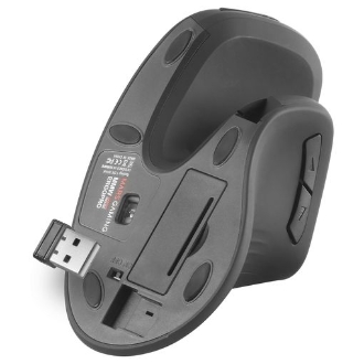 Ratón Inalámbrico Mars Gaming MMWERGOPROW ergonómico vertical 3200 DPI negro