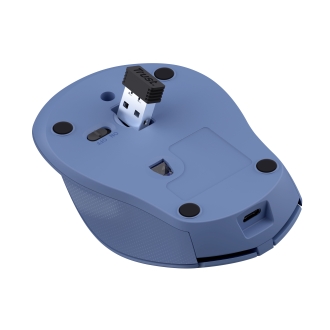 Ratón inalámbrico Trust Zaya 25039 recargable USB-C con 4 botones azul