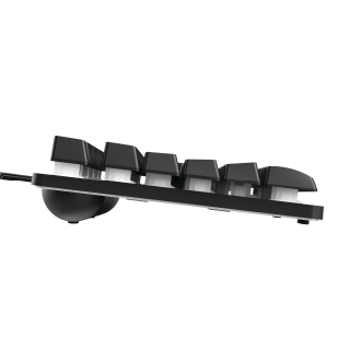 Teclado Trust Gaming GXT 833 Thado metálico compacto con iluminación multicolor