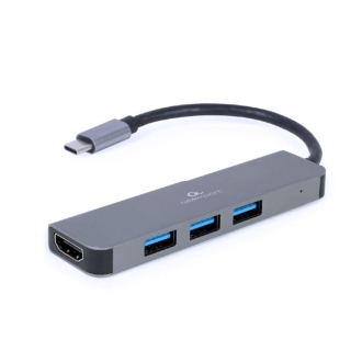 Adaptador multipuerto Gembird USB tipo C 2 en 1 (Hub USB + HDMI)