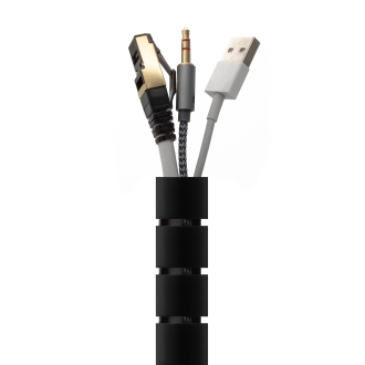 Organizador de cable Aisens en espiral 25mm 2m negro