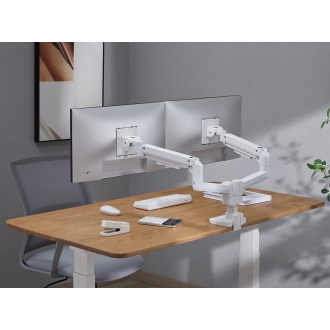 Soporte de mesa Equip 650183 17" a 35" 2 pantallas con brazos de gas blanco
