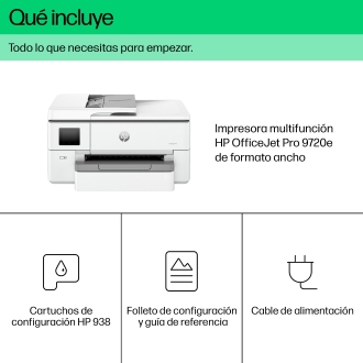 Multifunción HP Officejet pro 9720e A3 22ppm red wifi - duplex impresion