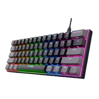 Teclado mecánico Trust Gaming GXT 867 Acira compacto USB-A/USB-C rojo