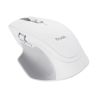 Ratón inalámbrico/Bluetooth Trust Ozaa+ recargable 6 botones 3200 DPI USB-A/C blanco