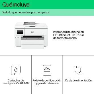 Multifunción HP Officejet Pro 9730e A3 22ppm red wifi dúplex impresión