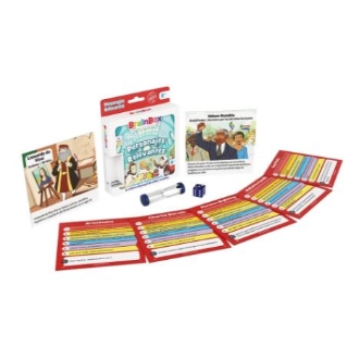 BrainBox Pocket Personajes Relevantes - Juego de Mesa Educativo Interactivo para Niños a Partir de 8 Años