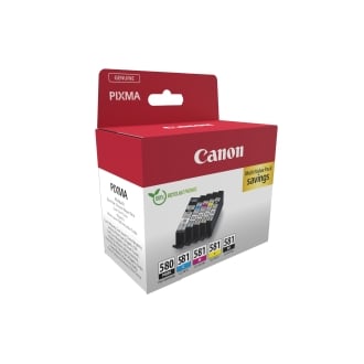Pack 4 cartuchos originales Canon PGI-580+CLI-581 todos los colores