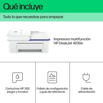 Multifunción HP Deskjet Plus 4230e Usb Wifi Fax Adf 8,5/5,5ppm blanco