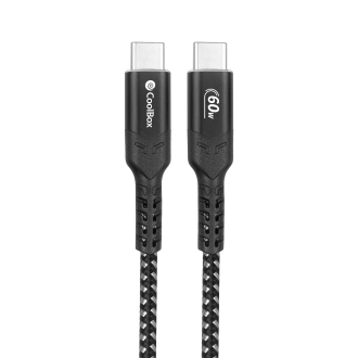 Cable Coolbox USB tipo C macho/macho 60w 1.2m negro