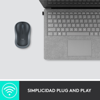 Ratón Inalámbrico Logitech M185 gris