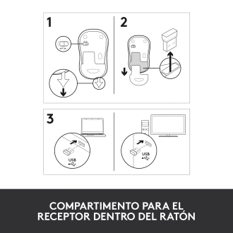 Ratón Inalámbrico Logitech M185 gris