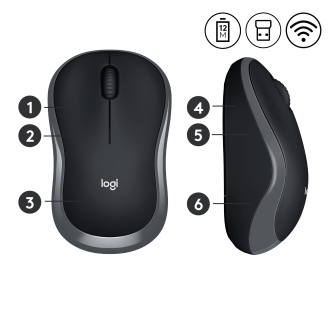 Ratón Inalámbrico Logitech M185 gris