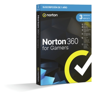 Antivirus Norton 360 for gamers 50gb español 1 usuario 3 dispositivos 1 año caja
