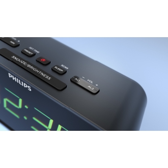 Radio Despertador Philips Tar3306/12 Sintonizacion Digital Color Negro Alarma Dual