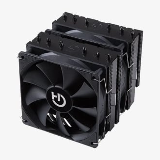 Ventilador de CPU Hiditec C20 PRO 265W TDP Black 2x120mm