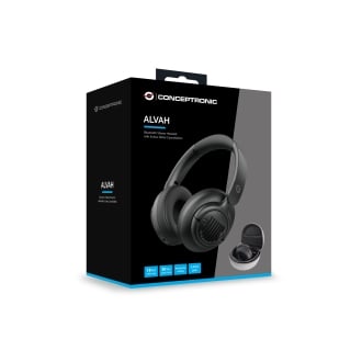 Auriculares bluetooth Conceptronic carga Usb-c 1xjack 3.5mm bateria 30h plegable