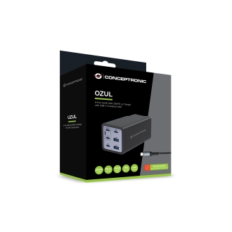 Cargador Conceptronic 200w 4xUSB tipo c / 2xUSB-A Quickcharge 3.0 Pd 3.1