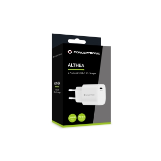 Cargador Conceptronic USB tipo c 20w Pd 3.0 blanco