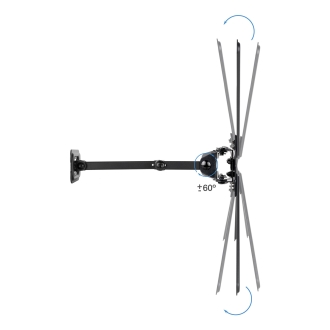 Soporte de pared Tooq LP1356TN-B 13" a 55" gira e inclina con doble brazo