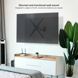 Soporte de pared Tooq LP1356TN-B 13" a 55" gira e inclina con doble brazo