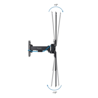 Soporte de pared Tooq LP1355TN-B 13" a 55" gira e inclina con brazo negro