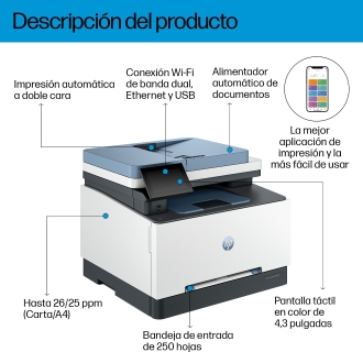 Multifunción HP laser color Pro MFP 3302fdw A4 25ppm
