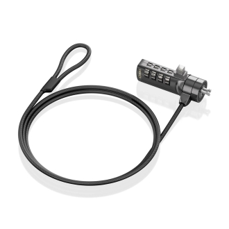 Cable de seguridad AISENS con cerradura de combinación Kensington 1.5m negro