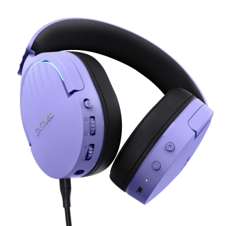 Auriculares Bluetooth Trust Gaming Fayzo Gxt 491 Lila 25305 Bt Y Usb 2.4ghz microfono desmontable