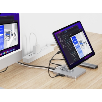 Adaptador USB TIPO C con soporte Conceptronic 1xHDMI 2xUSB-A 3.0 1xUSB-C 1xUSB-C Pd100w 1x3,5mm 1xSD/SDmicro