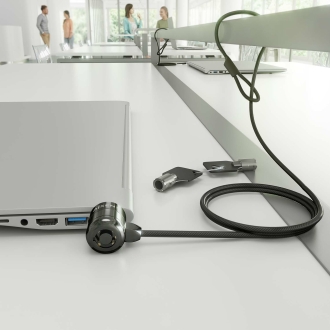 Cable de seguridad AISENS cerradura con llave 1.5m