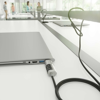 Cable de seguridad AISENS tipo nano con cerradura de combinación 1.5m
