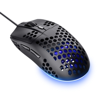 Ratón Trust Gxt928 Helox Usb Ultraligero Gaming negro