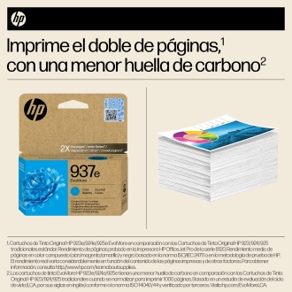 Cartucho original HP 937e cian