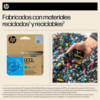 Cartucho original HP 937e cian