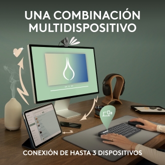 Teclado y ratón inalámbrico Logitech Pebble 2 combo negro