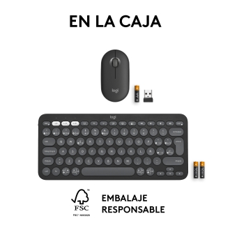 Teclado y ratón inalámbrico Logitech Pebble 2 combo negro