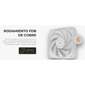Ventilador Interno Mars Gaming Mfnclx2w Kit De Dos Fbd De Cobre 120mm Conexion Pwm blanco