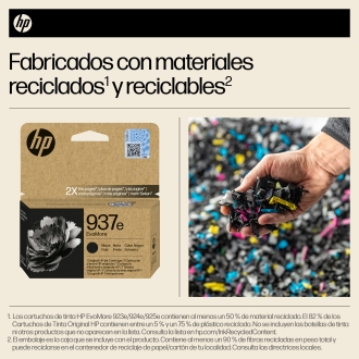 Cartucho original HP 937e negro