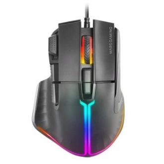 Ratón gaming con cable Mars Gaming MM-XT USB 12800DPI 9 botones ABS negro